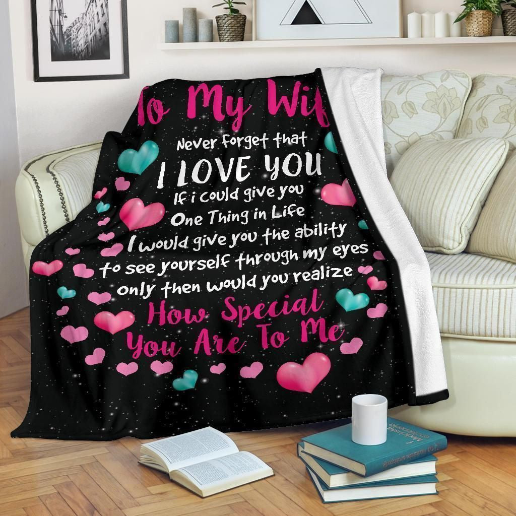 To My Wife You Are Special To Me Fleece Blanket