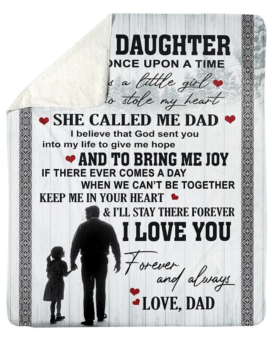 To My Daughter I'll Stay There For You Forever Fleece Blanket Sherpa Blanket