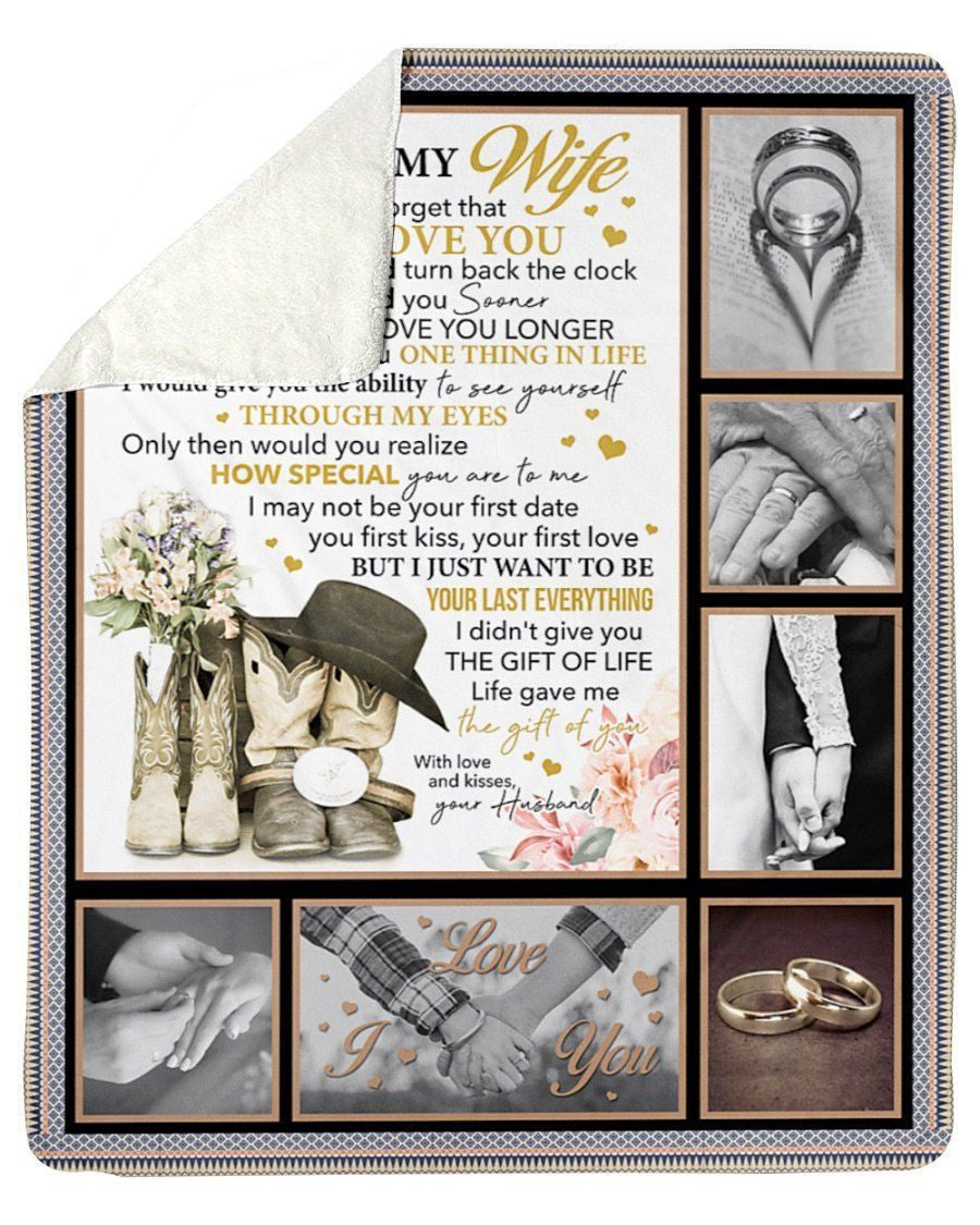 Rings Husband To Wife How Special You're To Me Fleece Blanket Sherpa Blanket