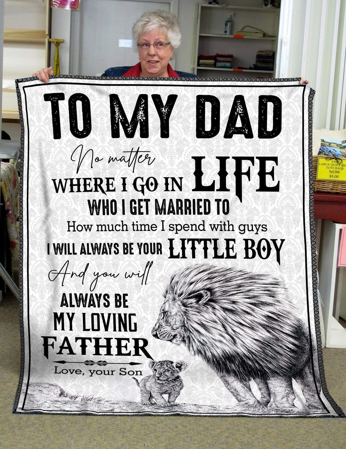 Where I Go In Life Fleece Blanket Gift For Dad