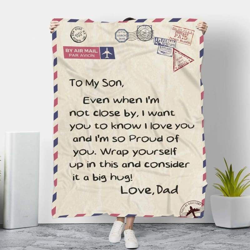 To My Gorgeous Wife Love You With All My Heart Fleece Blanket
