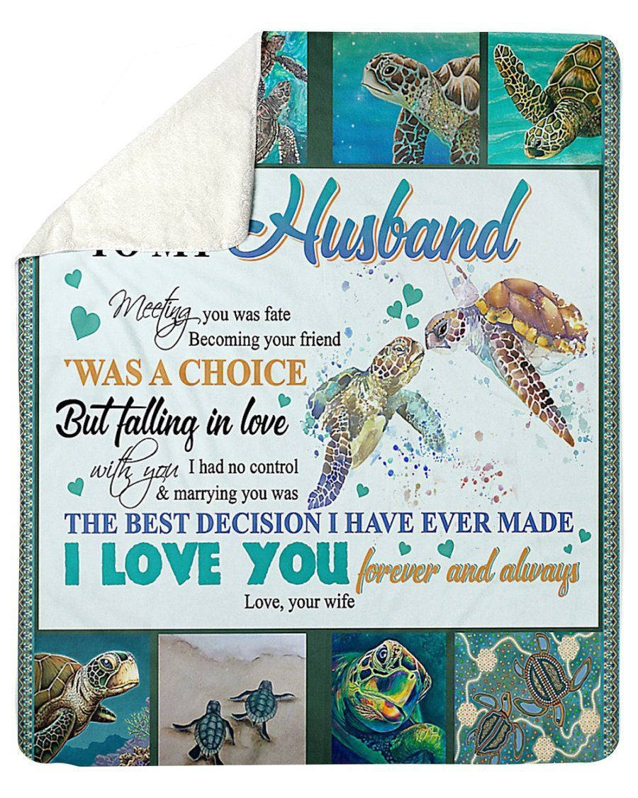 I Love You Forever And Always Great Gift From Wife To Husband Fleece Blanket