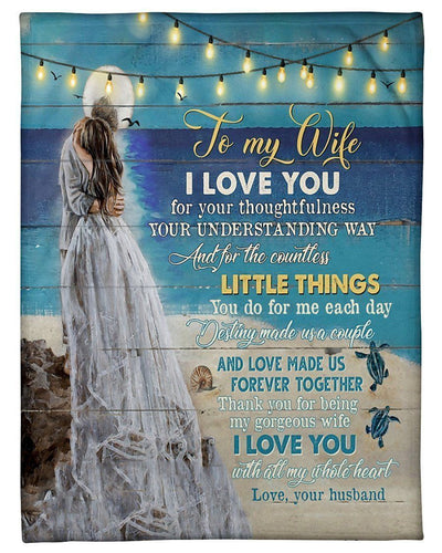 Couple To My Wife Love Made Us Forever Together Fleece Blanket