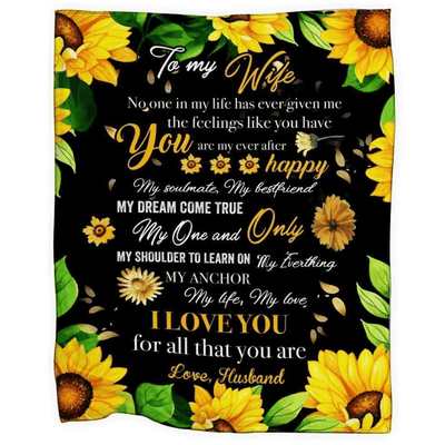 I Love You For All That You Are Gift For Wife Fleece Blanket