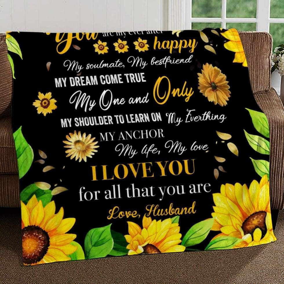 I Love You For All That You Are Gift For Wife Fleece Blanket