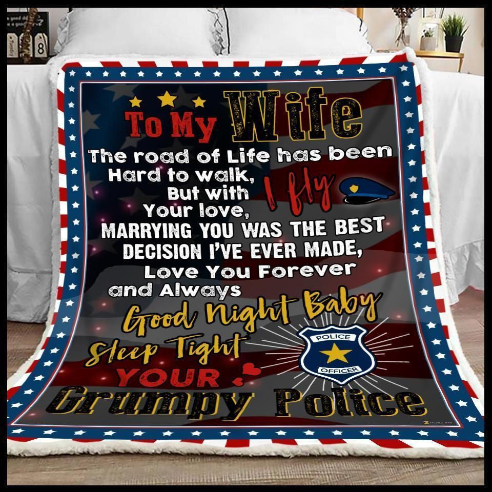Police Gift For Wife Love You Forever And Always Blanket