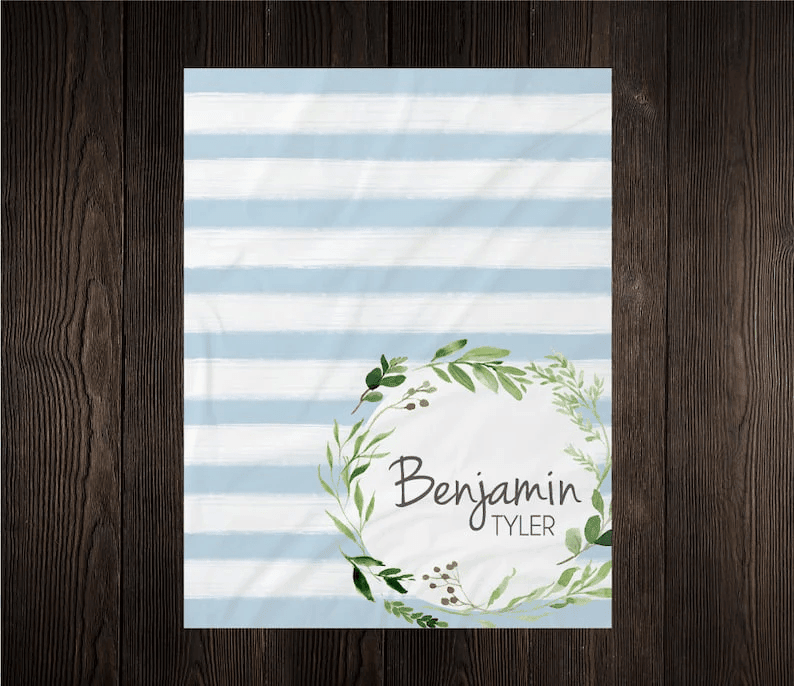 Personalized Baby Blanket Customized Gifts Soft Fleece Minky Baby Shower Gift Newborn Gift Blanket Keepsake Baby Boy
