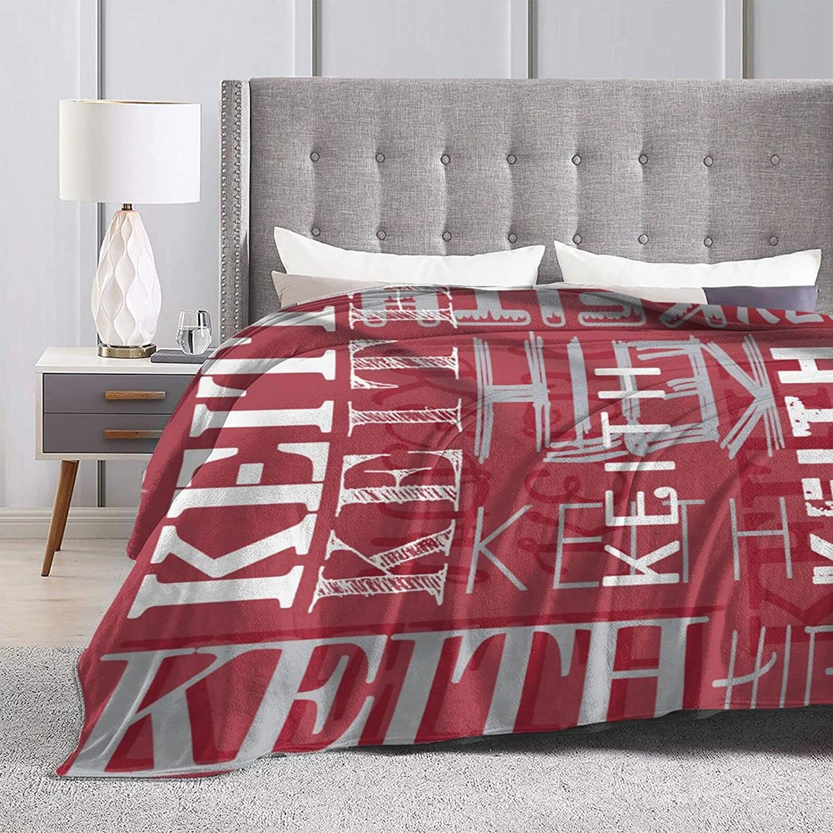 Custom Blanket Personalized Blanket and Throws Customized Blankets with Name Text for Adult Kids Gift for Birthday Wedding