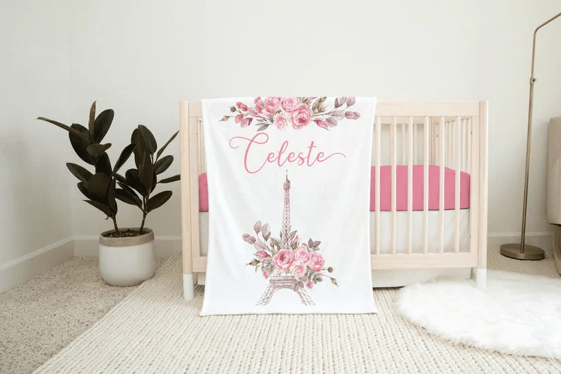 Eiffel Tower Baby Blanket Eiffel Tower Blanket Parisian Nursery Paris Theme Nursery Eiffel Tower Bedding