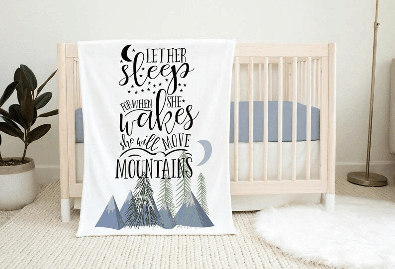 Naptime Blanket Toddler Blanket Toddler Gift Mountain Nursery Blanket Mountain Crib Blanket Adventure Awaits Let