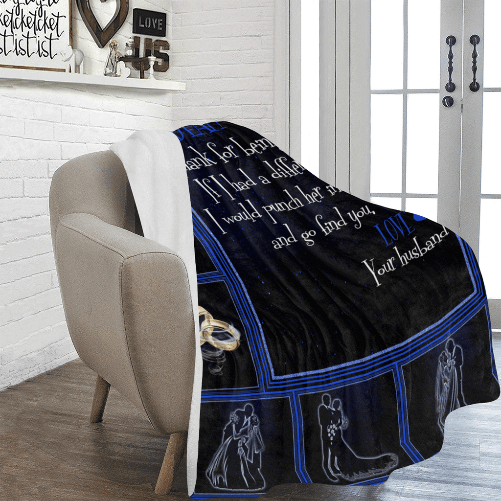 Dear Wife Thank For Being My Life Rings Fleece Blanket