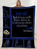Dear Wife Thank For Being My Life Rings Fleece Blanket