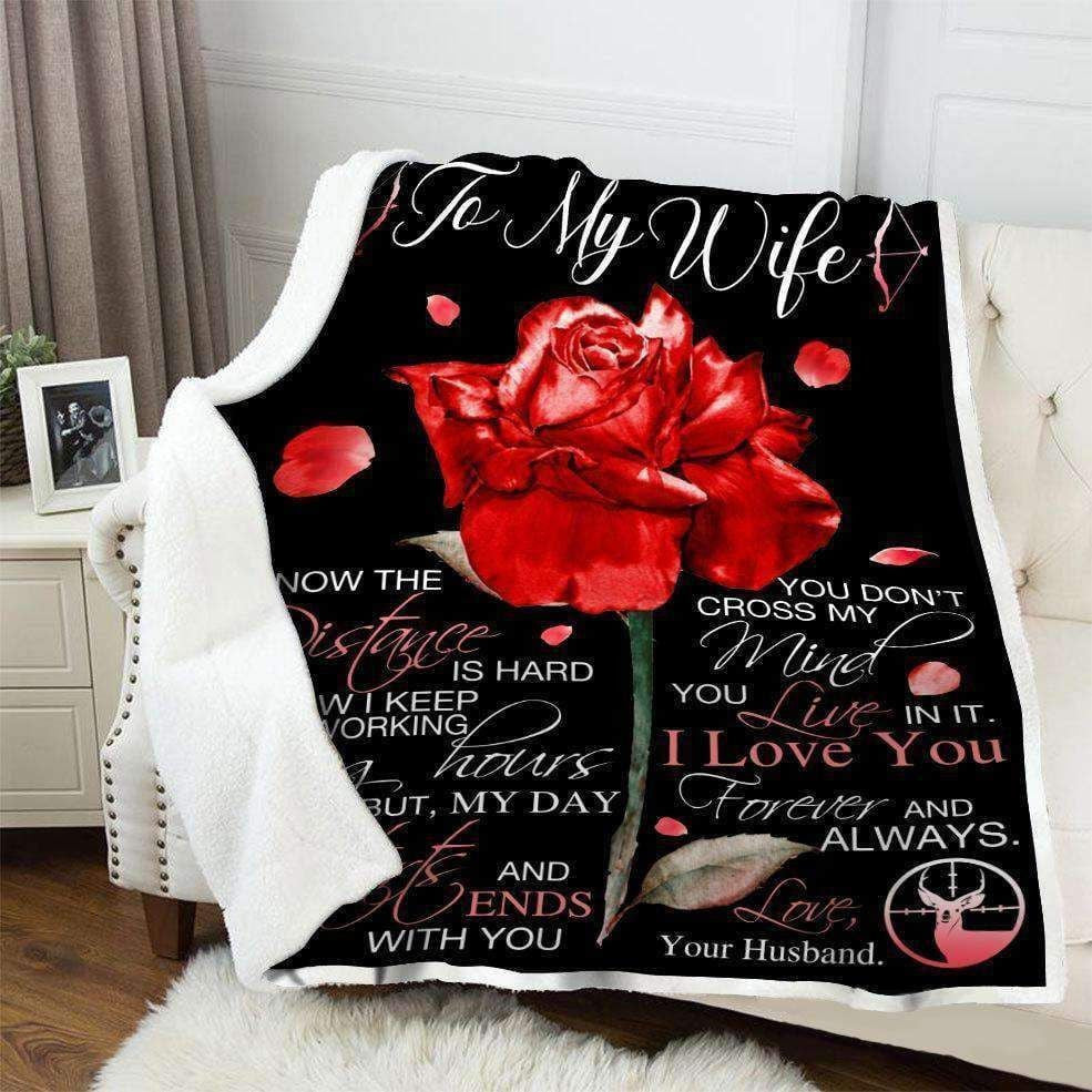 I Love You Forever And Always Giving Wife Roses Blanket