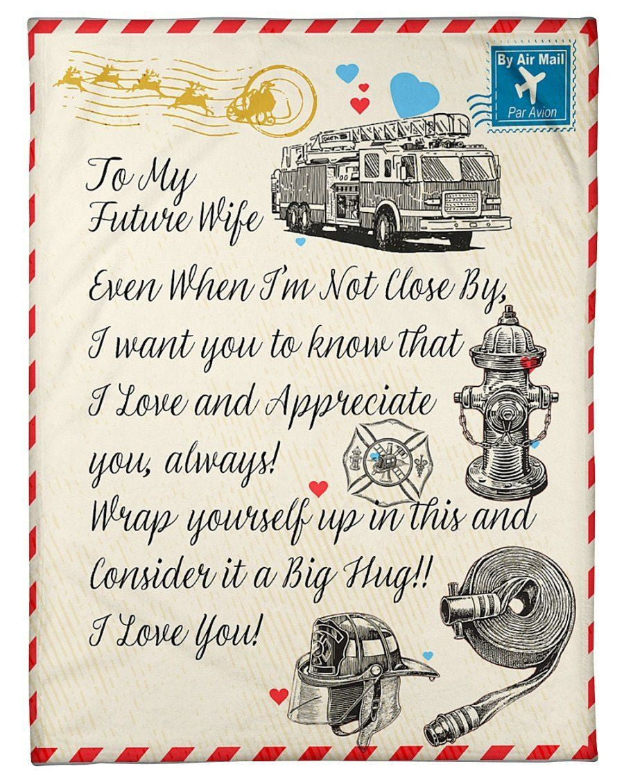 To Trucker's Wife I Love YouFleece Blanket Shepra Blanket