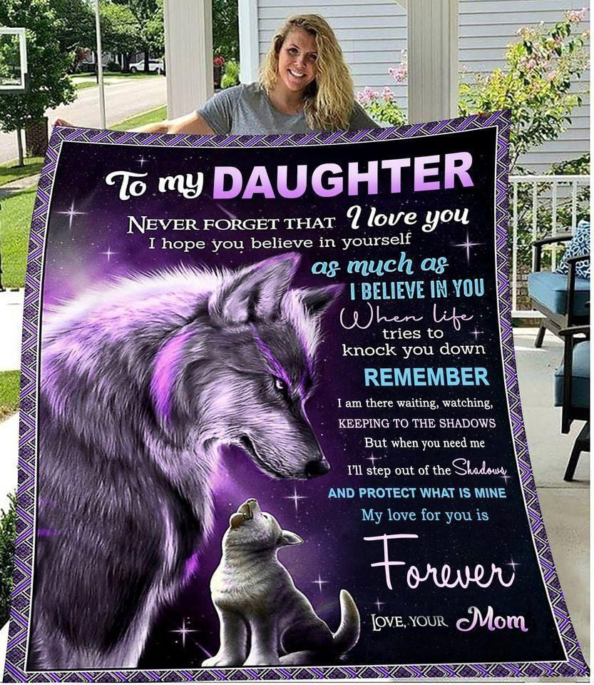 To My Daughter I Love You Always Forever Fleece Blanket