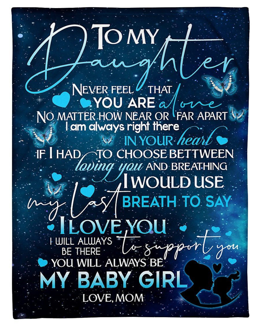 To My Daughter I Will Always Be There To Support You Fleece Blanket