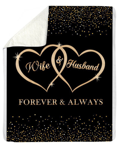 Blanket Giving Wife/husband Wife And Husband Forever And Always Fleece Blanket