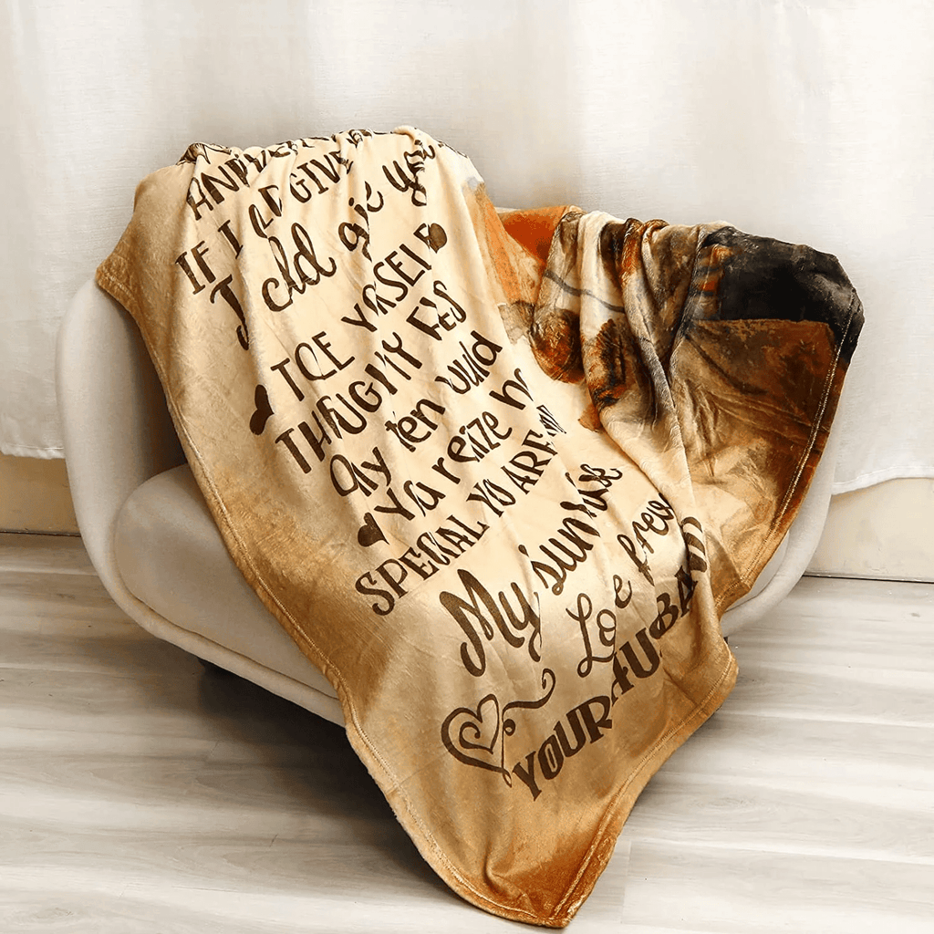 Blanket Gift for Wife To My Wife Throw Blanket Anniversary Wedding Gift for Wife