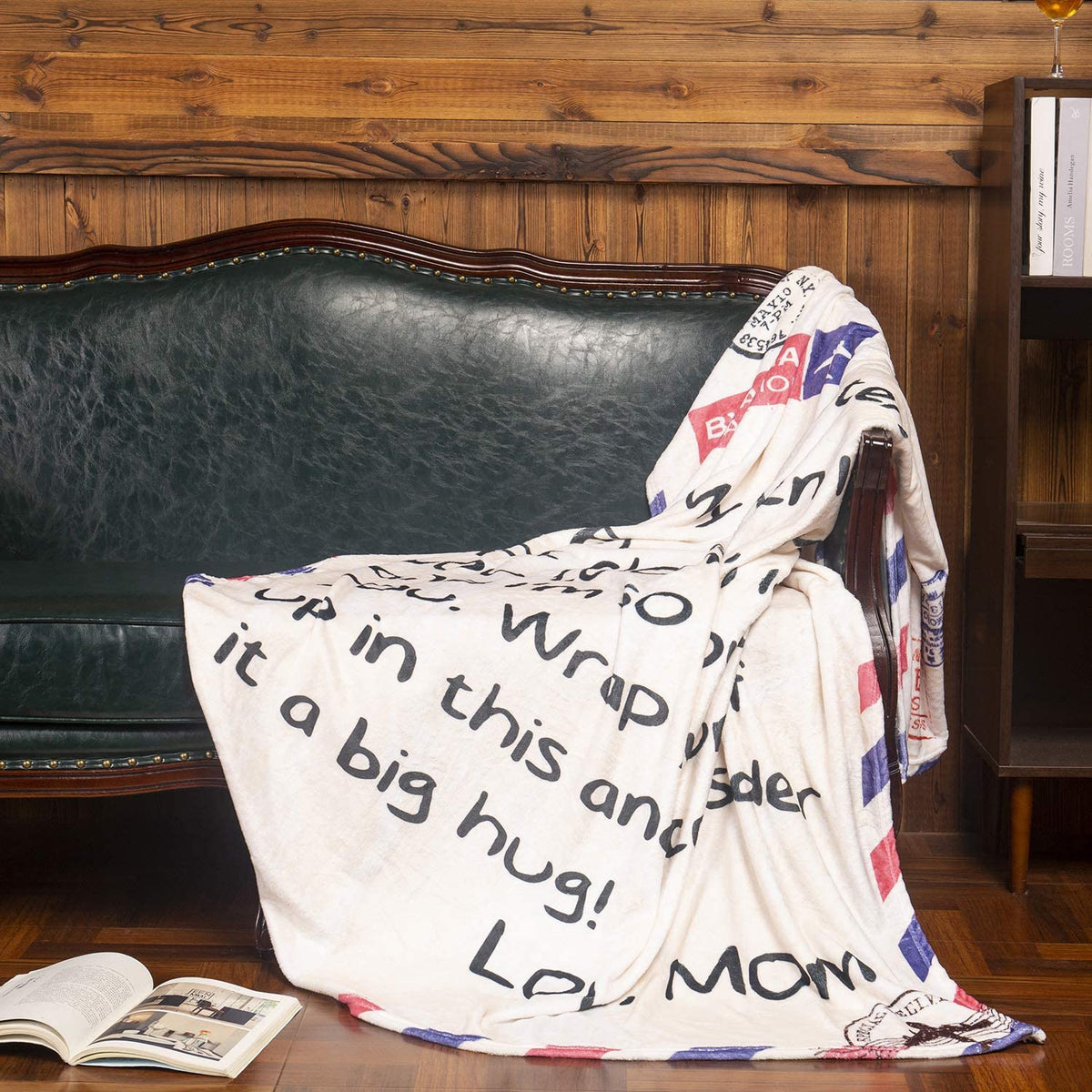 Love Letter To Sister Blanket Birthday Gifts From Sister Blanket Personalized Custom Throw Blankets (To My Sister White)