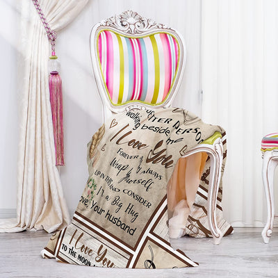 to My Wife Soft Throw Blanket, Wife Gifts from Husband for Anniversary, Romantic Gifts for Wife