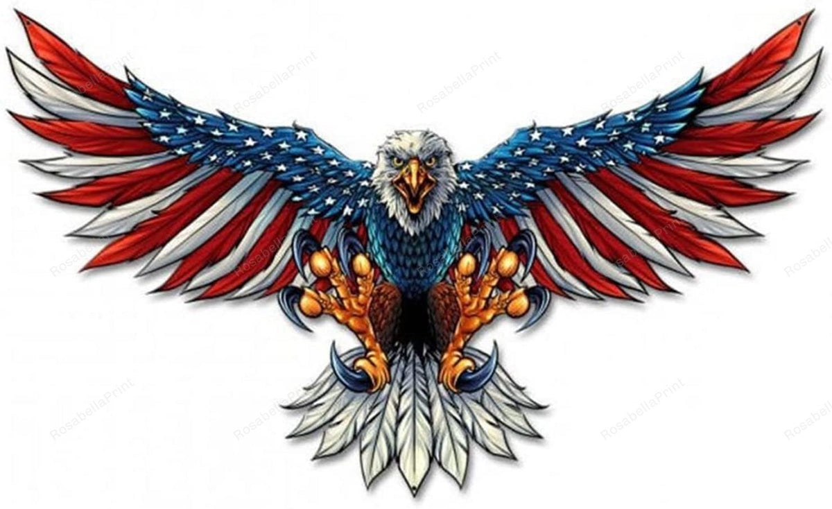 Bald Eagle Iron Flying Metal Sign Craft