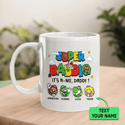 Custom Super Daddio Mug,Gift For Dad, Father's Day Gift Idea