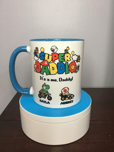 Super Daddio Kart Personalized Mug, It's A Me Daddy Super Daddio Mug, Gift For Dad