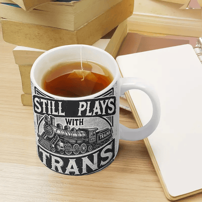 Train-Themed 11oz Ceramic Mug Perfect for Train Lovers