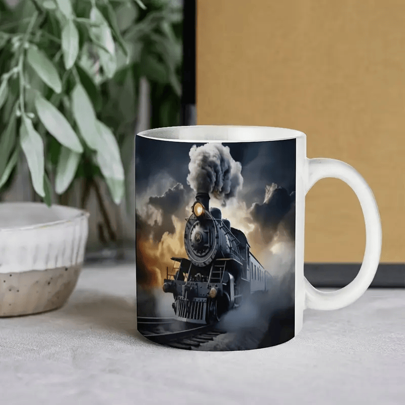 Vintage Steam Train Ceramic Mug Perfect Gift for Christmas and Any Occasion