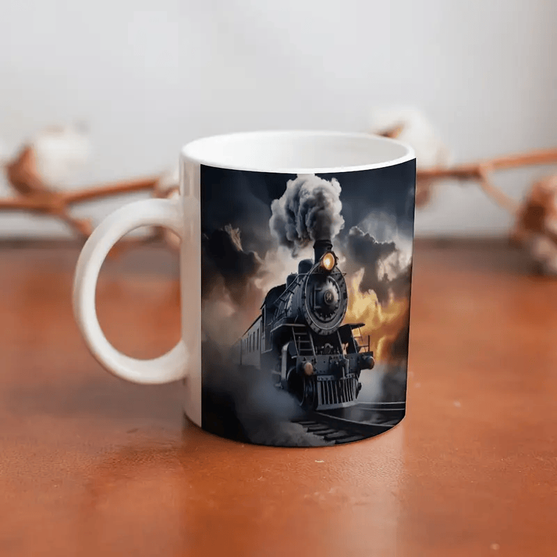 Vintage Steam Train Ceramic Mug Perfect Gift for Christmas and Any Occasion