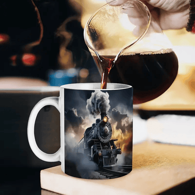 Vintage Steam Train Ceramic Mug Perfect Gift for Christmas and Any Occasion