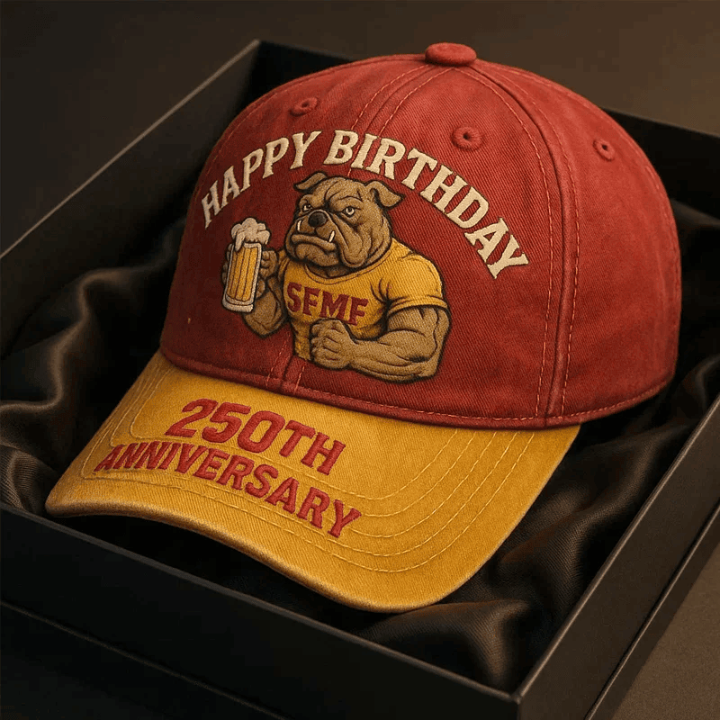 US Veterans 250th Anniversary Printed Casual Hat, Happy Birthday Cap, Perfect Gift for Men
