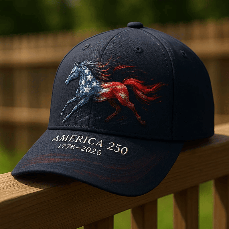 America 250 Hat, Patriotic Horse USA Cap, 1776–2026 250th Anniversary Freedom Gift For Men