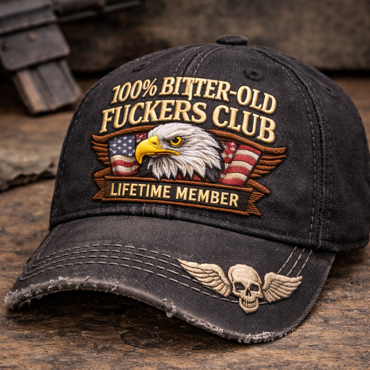 Old Fuckers Club Printed Hat, Vintage Distressed Trucker Cap Lifetime Member, Funny Gift for Men Dad Husband