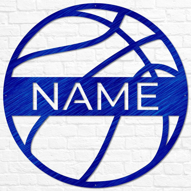 Basketball Metal Wall Art, Metal Sports Decor, Basketball Sign, Basketball Name Sign, Sports Name Sign, Metal Art, Custom Metal, Custom Name