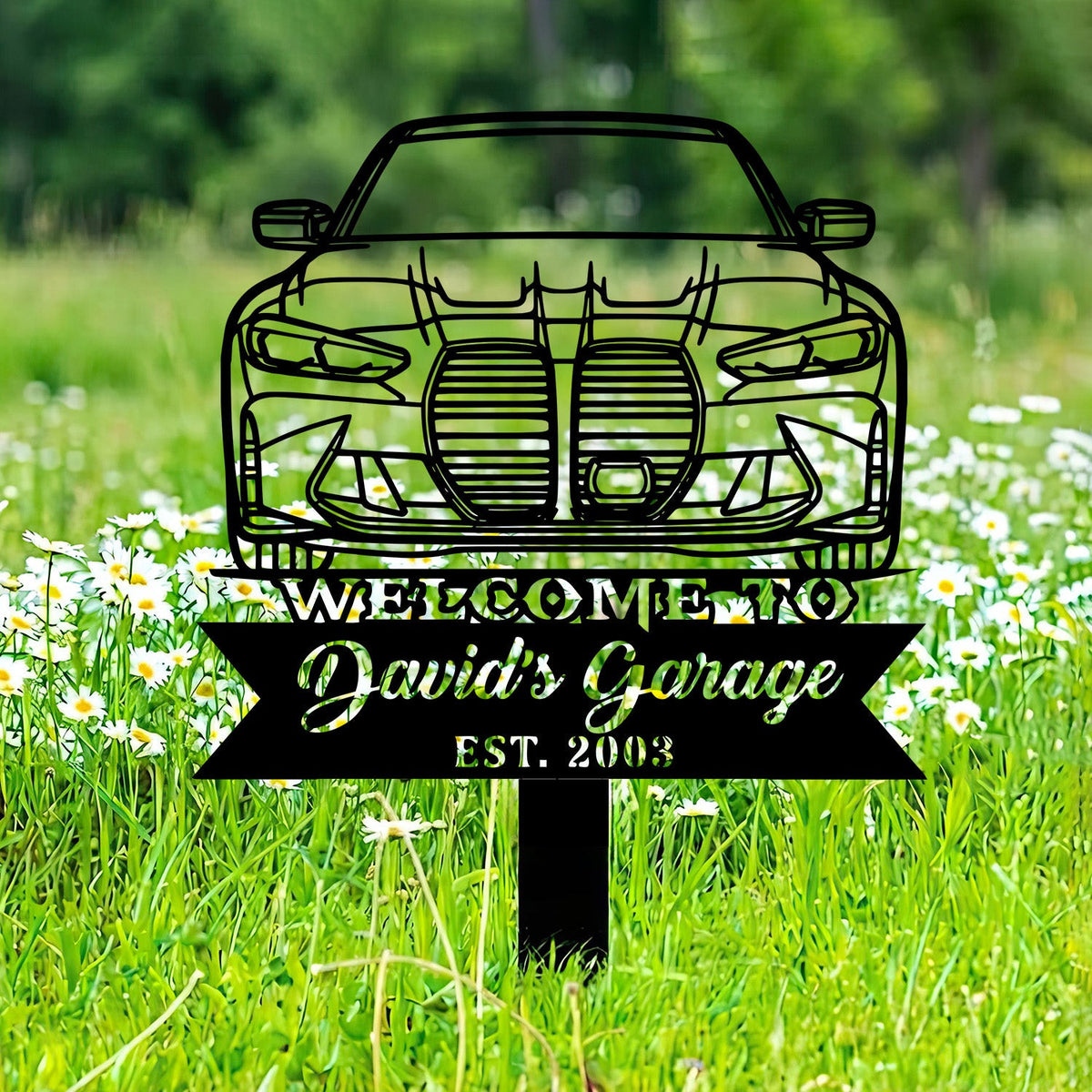 G80 M3 Front Silhouette Metal Wall Art, BMW Custom Car Decor, Personalized Metal Garage Sign, Gift for Men Dad Husband