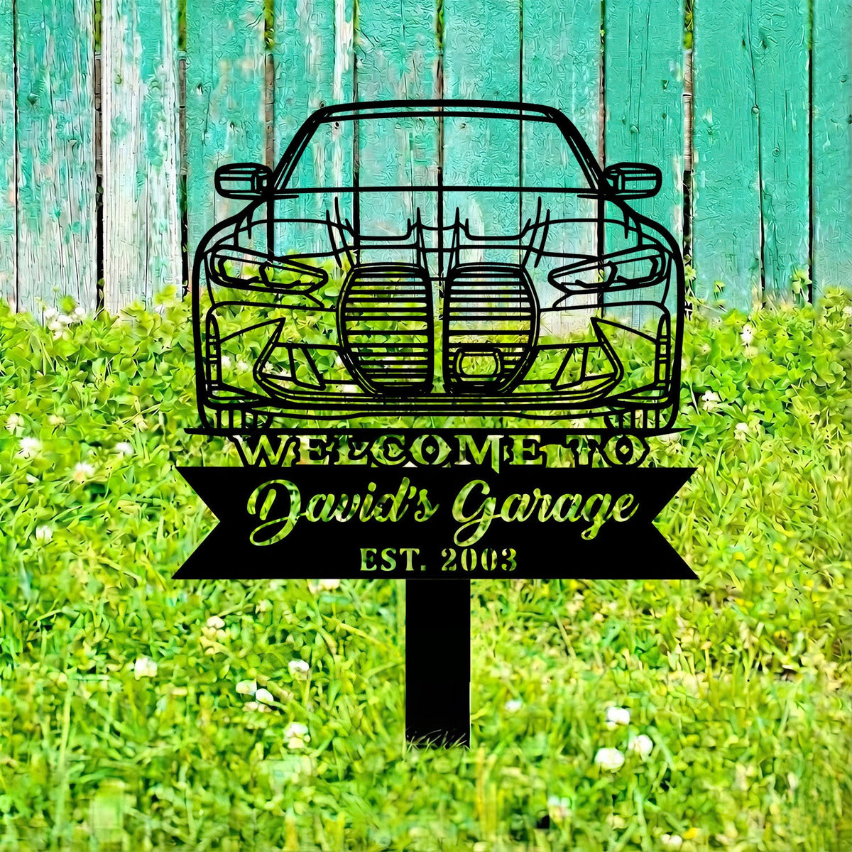 G80 M3 Front Silhouette Metal Wall Art, BMW Custom Car Decor, Personalized Metal Garage Sign, Gift for Men Dad Husband