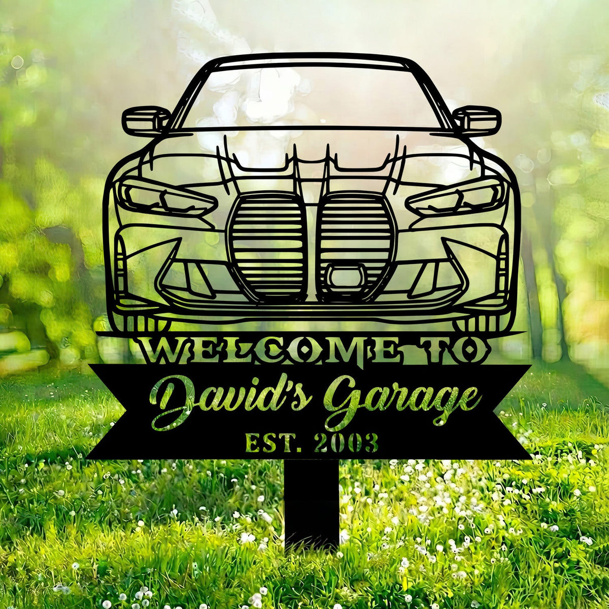 G80 M3 Front Silhouette Metal Wall Art, BMW Custom Car Decor, Personalized Metal Garage Sign, Gift for Men Dad Husband