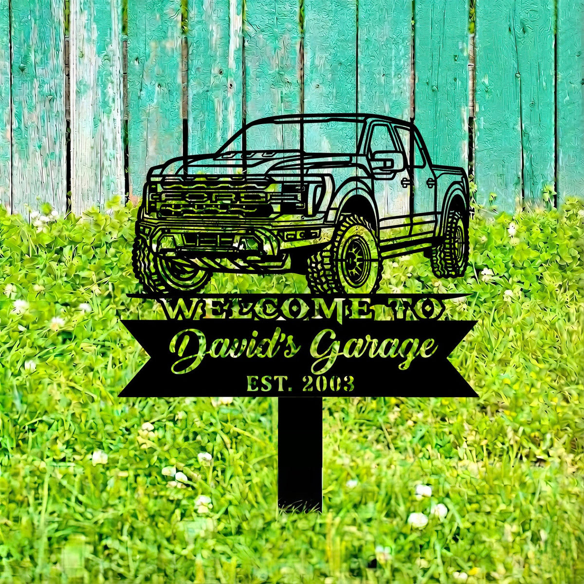 2024 Raptor R Perspective Metal Car Silhouette Sign, Ford Truck Wall Art, Custom Name Garage Decor, Gift for Men Dad Husband