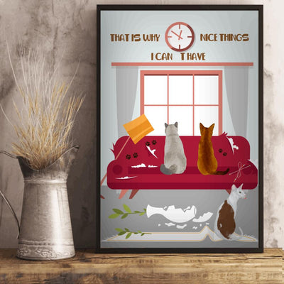 Custom Gift That Is Why I Cant Have Nice Things Personalized Canvas Painting, Canvas Hanging  Framed Prints, Canvas