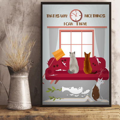 Custom Gift That Is Why I Cant Have Nice Things Personalized Canvas Painting, Canvas Hanging  Framed Prints, Canvas