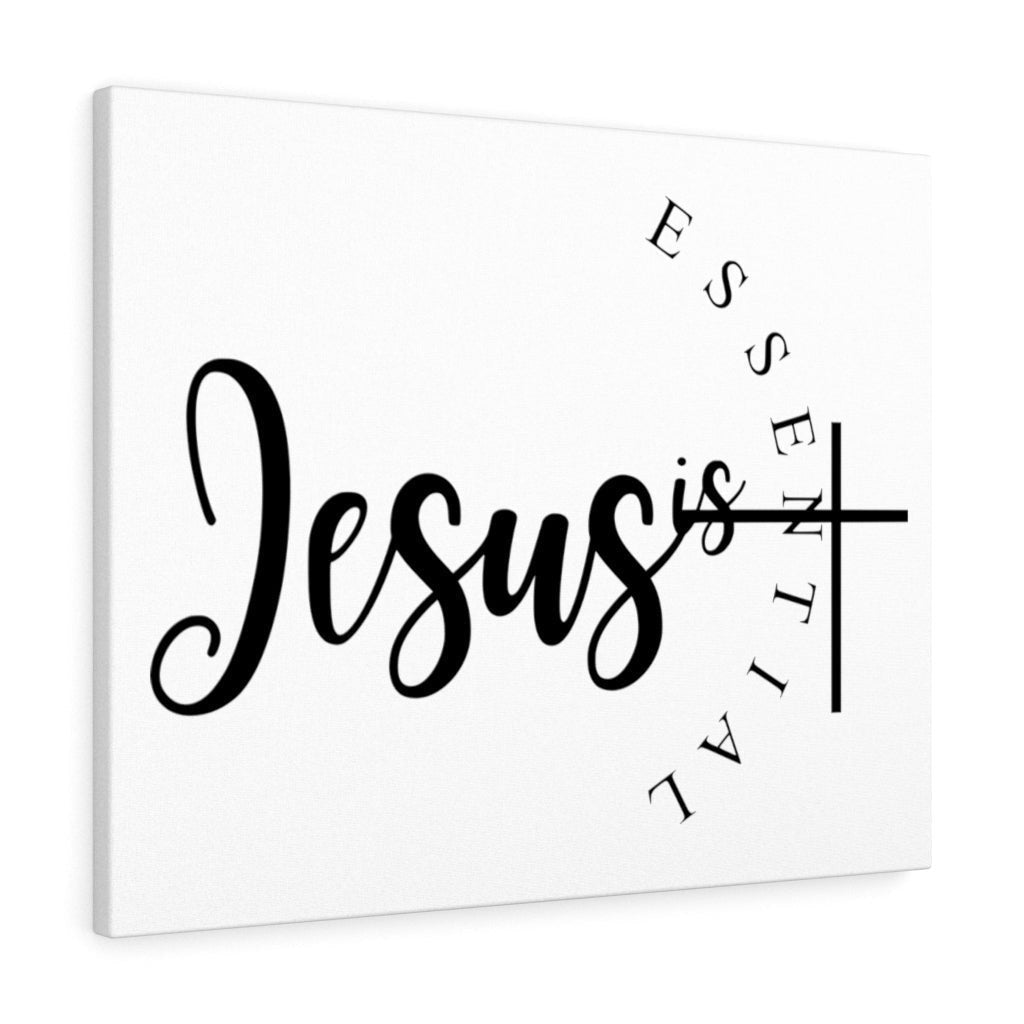 Scripture Canvas Jesus Is Essential Christian Wall Art Meaningful Home Decor Gifts Unique Housewarming Gift Ideas Framed Prints, Canvas