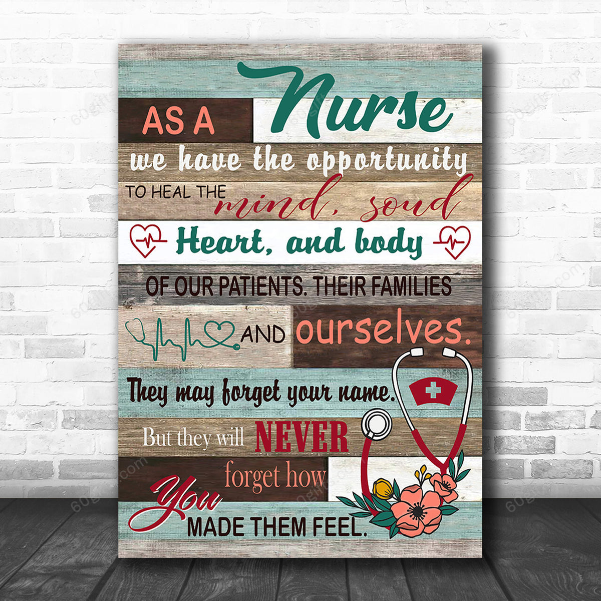 Office Sign, Office Desk Decor, Office Space Sign, Coworker Gift As A Nurse Canvas Print Office Decor