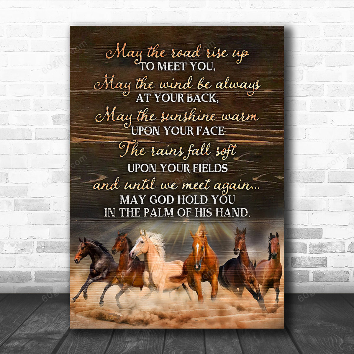 Inspirational & Motivational Housewarming Gift May God Horse Canvas Print Farmhouse Decor