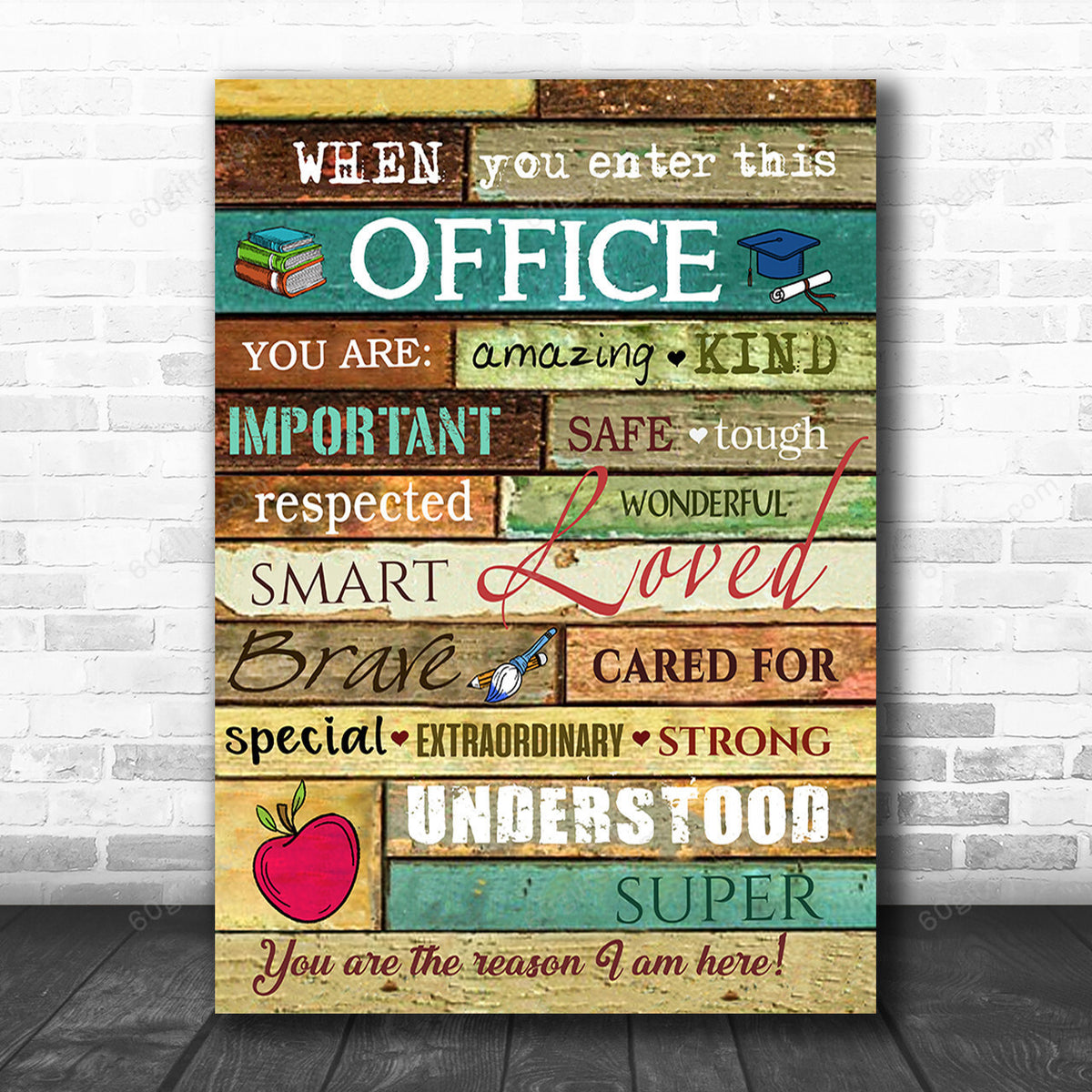 Office Sign, Office Desk Decor, Office Space Sign, Coworker Gift School Counselor When You Enter This Classroom Canvas Print Office Decor
