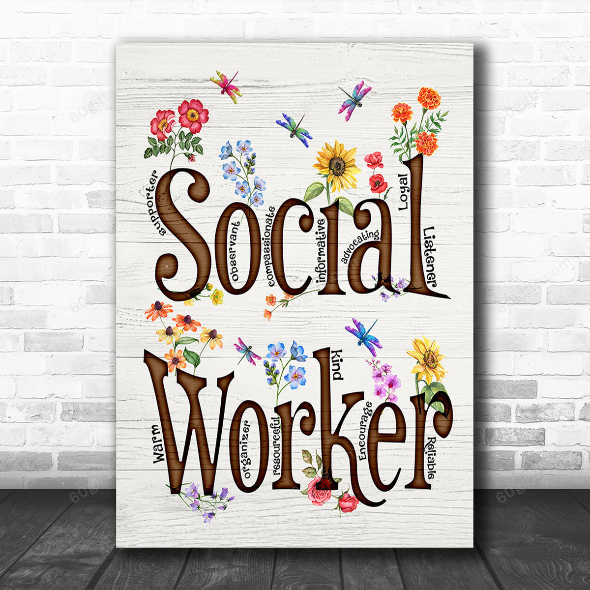 Office Sign, Office Desk Decor, Office Space Sign, Coworker Gift Social Worker Canvas Print Office Decor