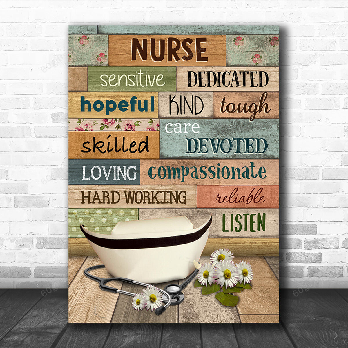 Office Sign, Office Desk Decor, Office Space Sign, Coworker Gift Nurse Characteristics Canvas Print Office Decor