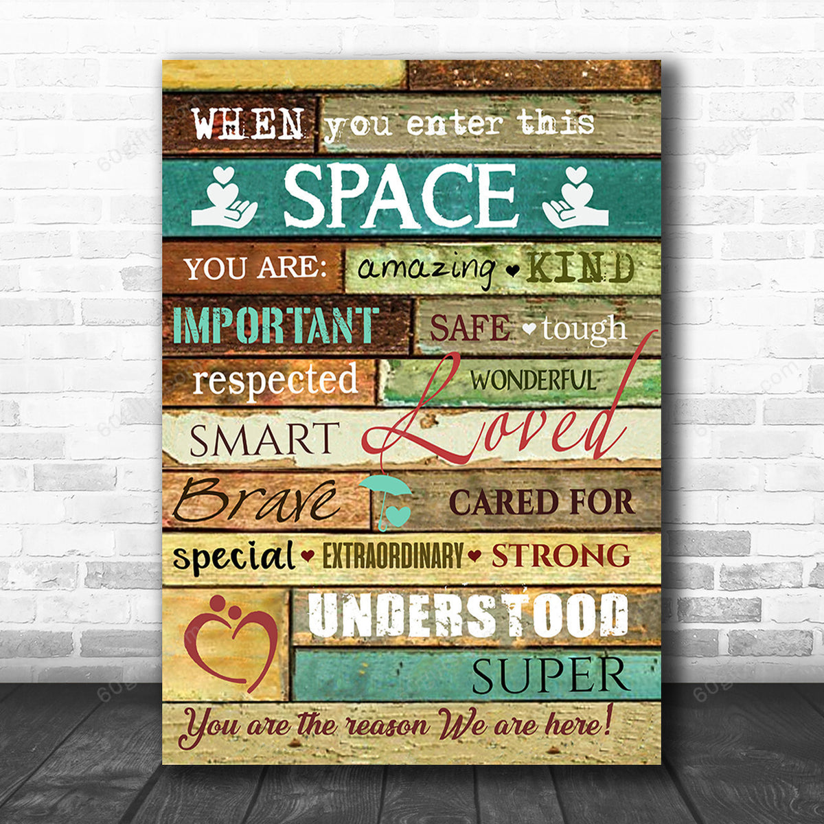 Office Sign, Office Desk Decor, Office Space Sign, Coworker Gift When You Enter This Space Social Worker Canvas Print Office Decor