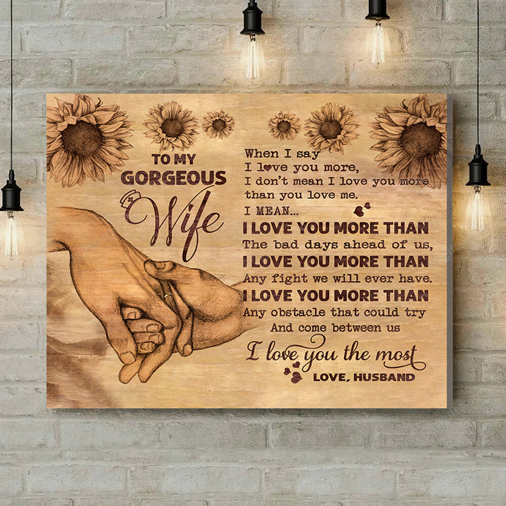 Office Sign, Office Desk Decor, Office Space Sign, Coworker Gift I Love You The Most Nurse Canvas Print Office Decor