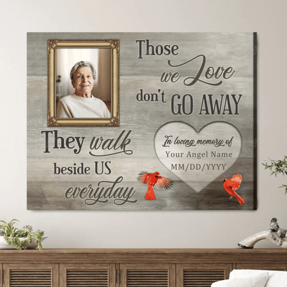 Personalized Photo Housewarming Gifts Those We Love Customized Memorial Decor Cardinal Canvas Print